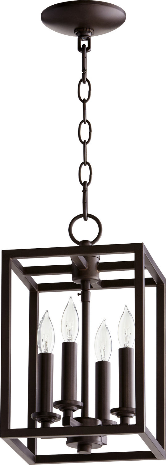 Quorum 6731-4-186 Four Light Entry Pendant, Oiled Bronze