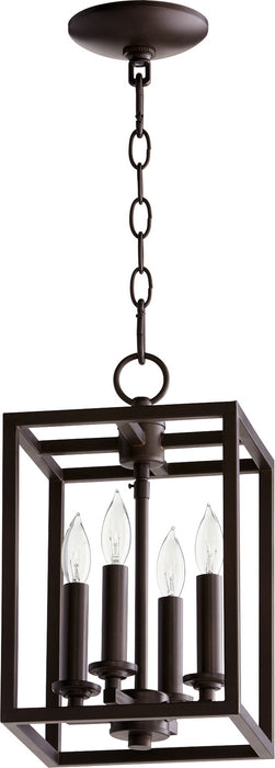 Quorum 6731-4-186 Four Light Entry Pendant, Oiled Bronze