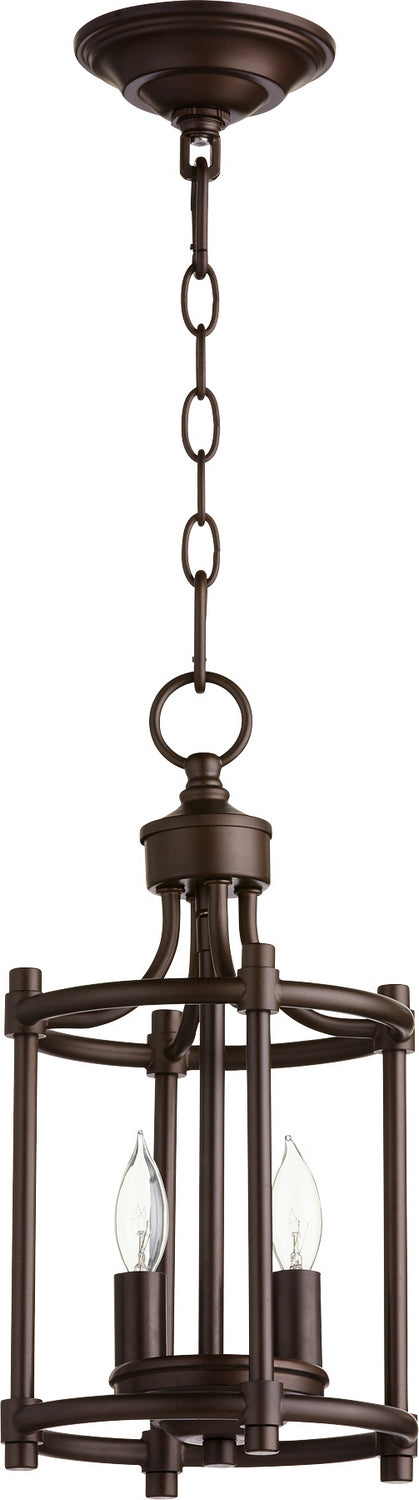 Quorum 6822-2-86 Two Light Entry Pendant, Oiled Bronze
