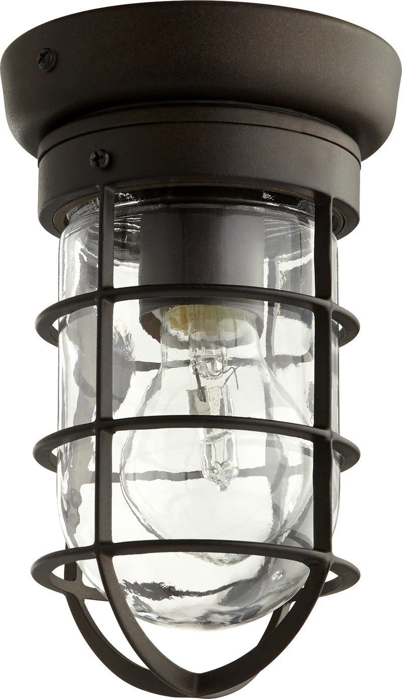Quorum 7282-86 One Light Ceiling Mount, Oiled Bronze