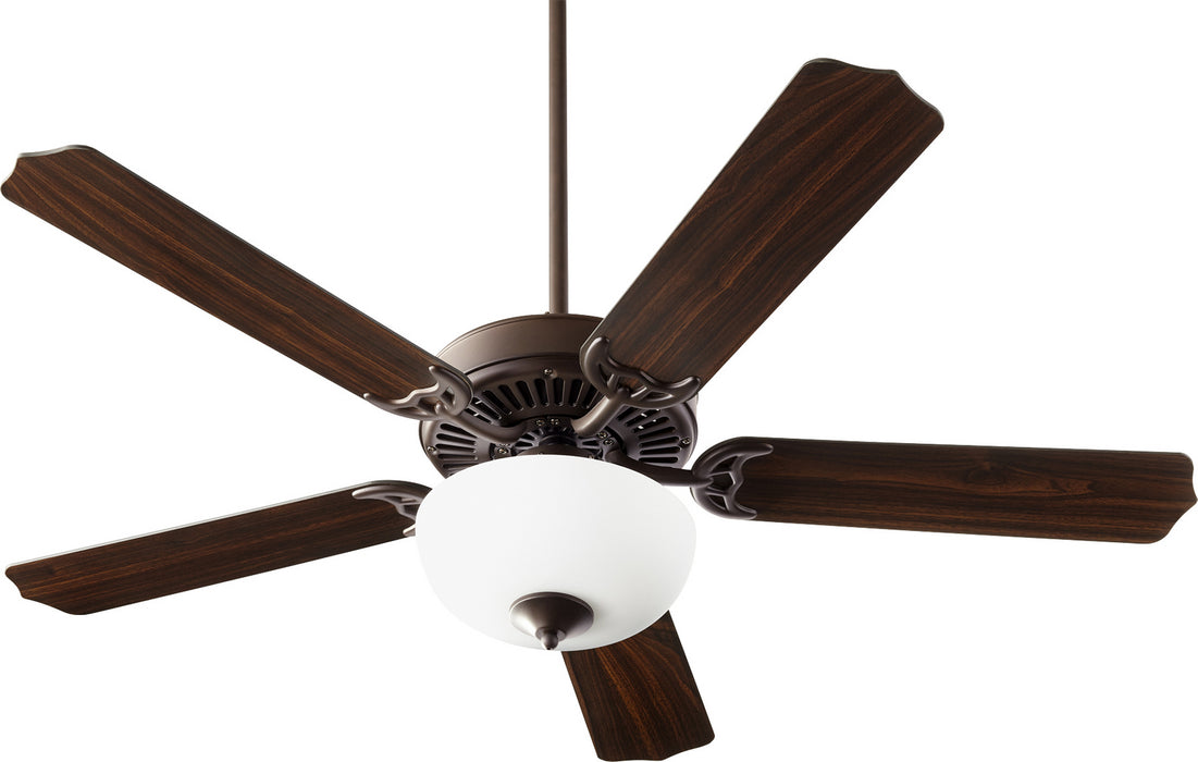 Quorum 7525-9086 52" Ceiling Fan, Oiled Bronze W/ Satin Opal