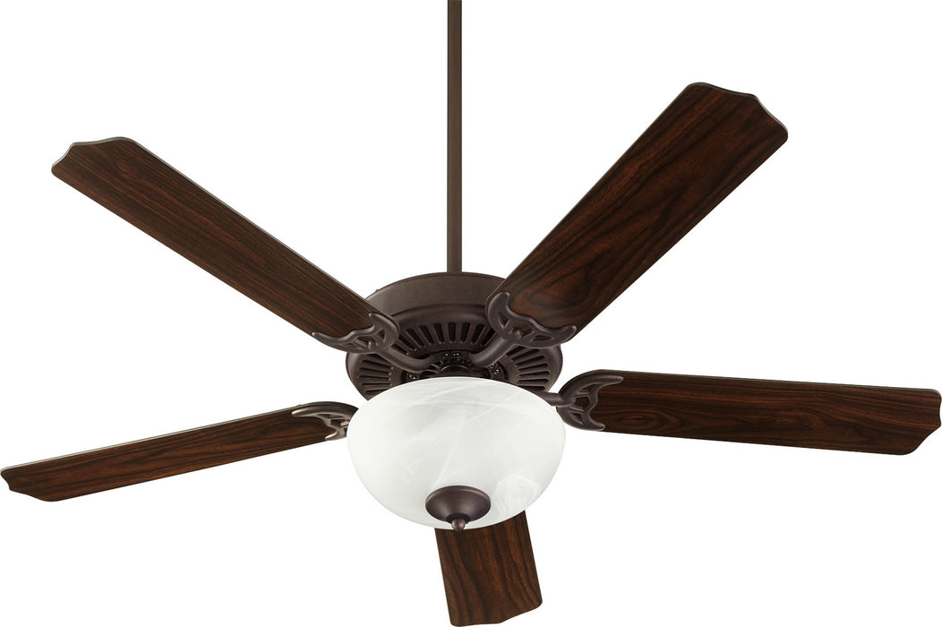 Quorum 7525-9244 52" Ceiling Fan, Toasted Sienna W/ Faux Alabaster