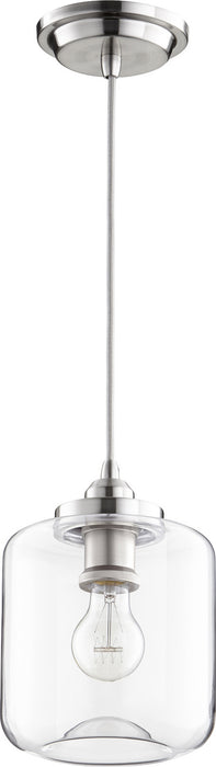 Quorum 845-65 One Light Pendant, Satin Nickel