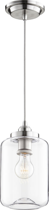 Quorum 846-65 One Light Pendant, Satin Nickel