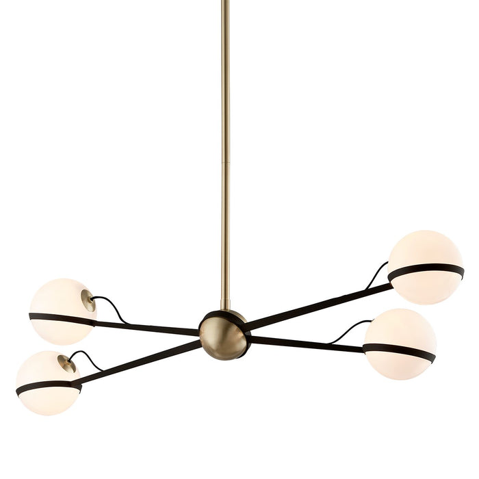 Troy Lighting F5307-TBZ/BBA Four Light Island Pendant, Textured Bronze Brushed Brass