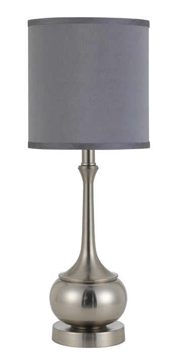 Cal Lighting BO-2256TB-BS One Light Table Lamp, Brushed Steel