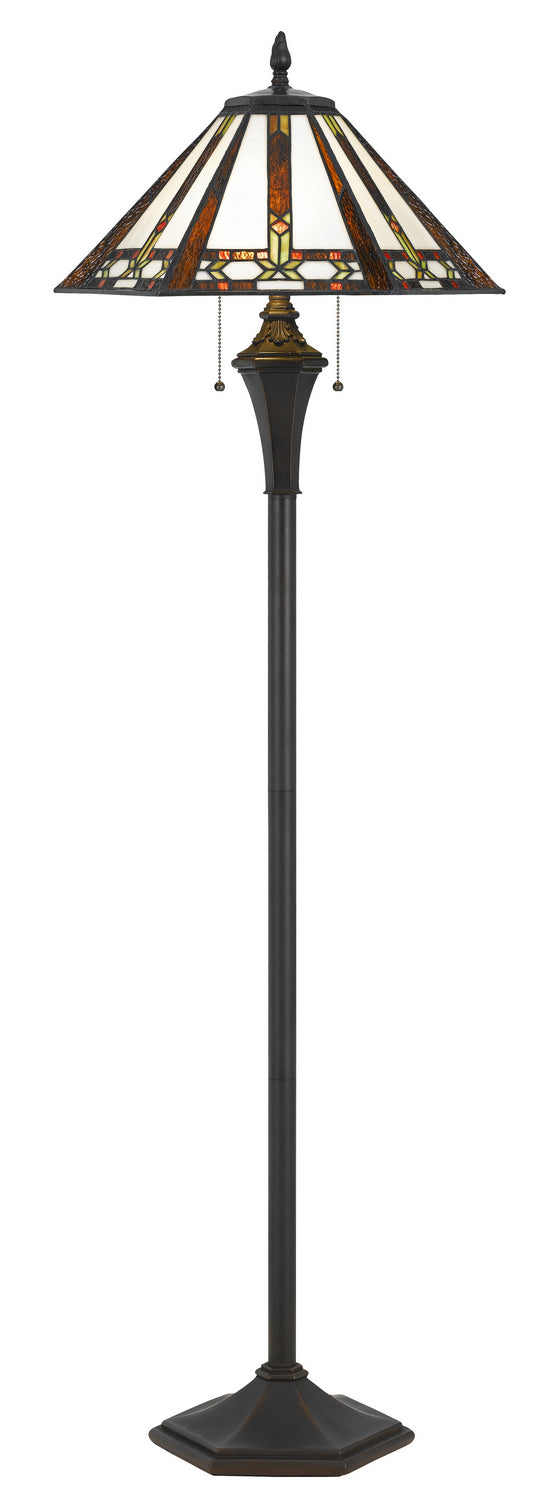 Cal Lighting BO-2717FL Two Light Floor Lamp, Tiffany