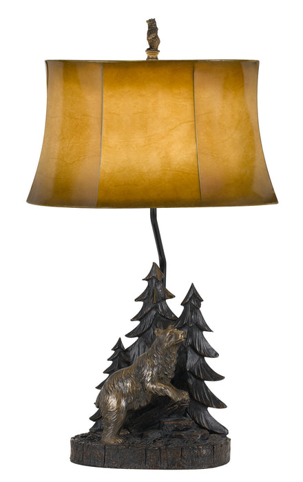 Cal Lighting BO-2733TB One Light Table Lamp, Antique Bronze