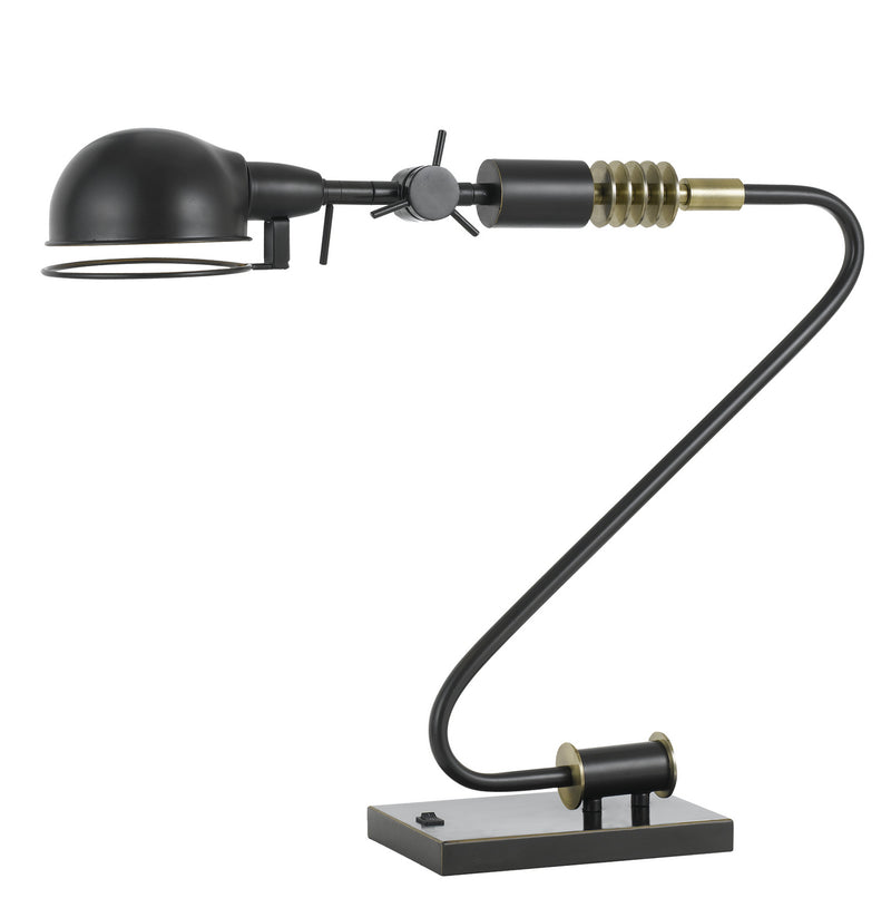 Cal Lighting BO-2734DK One Light Desk Lamp, Dark Bronze
