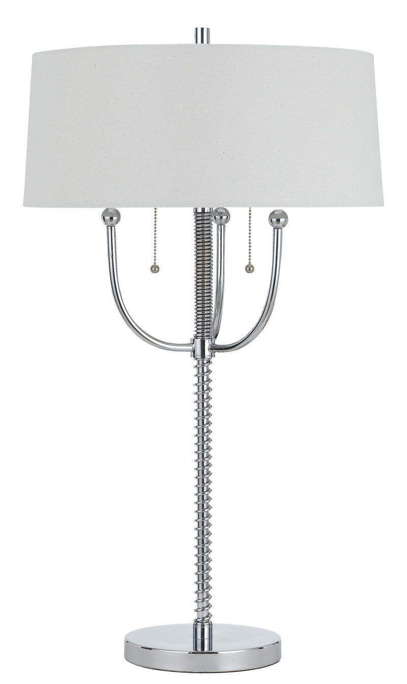 Cal Lighting BO-2742TB Two Light Table Lamp, Chrome