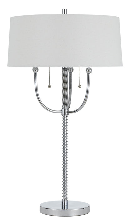 Cal Lighting BO-2742TB Two Light Table Lamp, Chrome