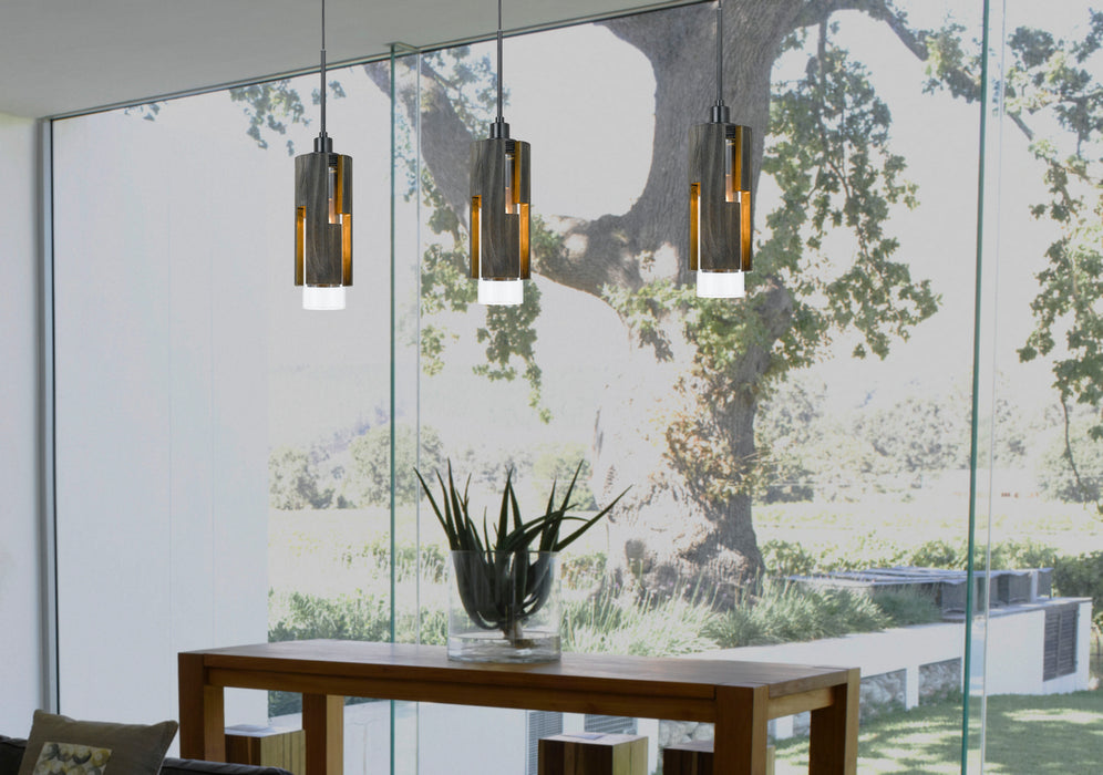 Cal Lighting FX-3641-1 One Light Chandelier, Wood
