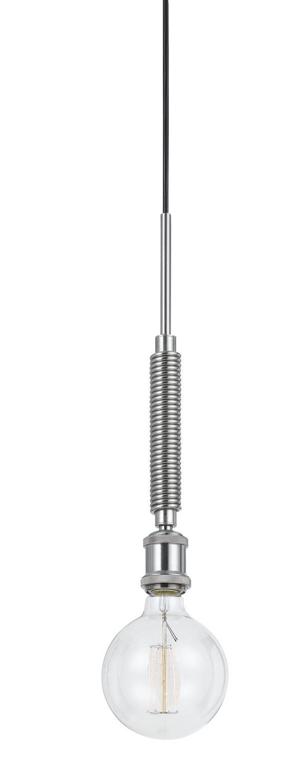 Cal Lighting FX-3652-1 One Light Chandelier, Brushed Steel