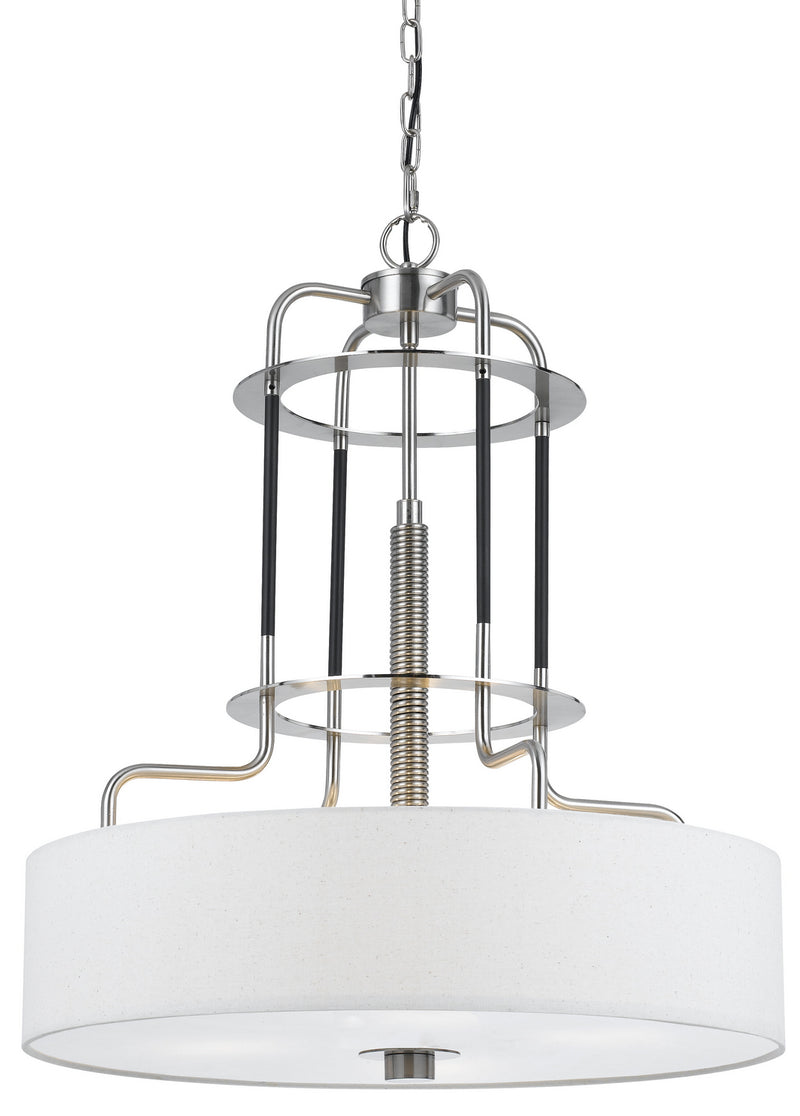 Cal Lighting FX-3652-4 Four Light Chandelier, Brushed Steel