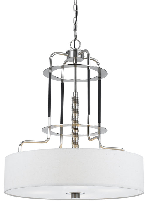 Cal Lighting FX-3652-4 Four Light Chandelier, Brushed Steel