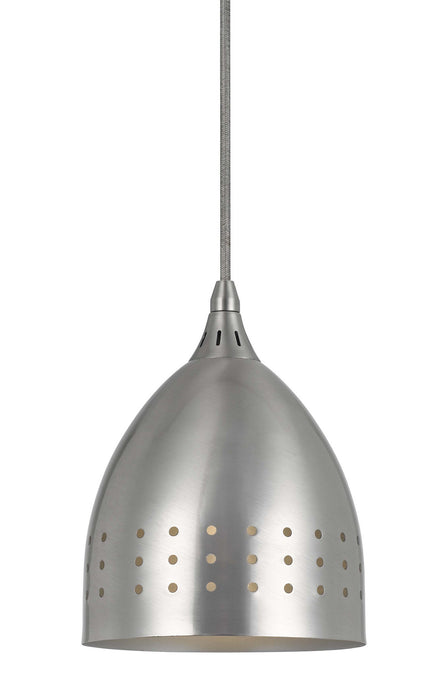 Cal Lighting UP-1007/6-BS One Light Pendant, Brushed Steel