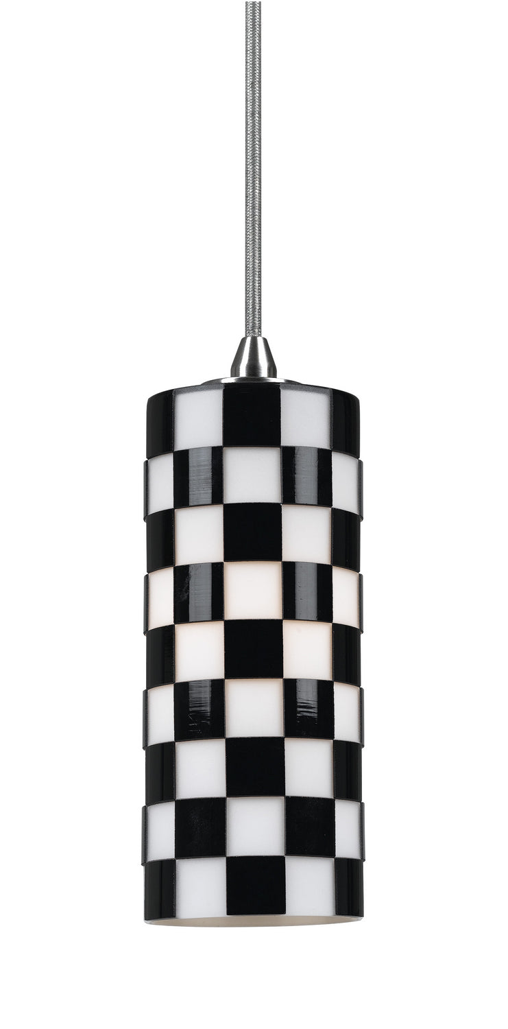Cal Lighting UP-1018/6-BS One Light Pendant, Brushed Steel