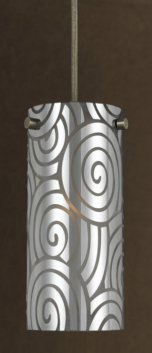 Cal Lighting UP-1019/6-BS One Light Pendant, Brushed Steel
