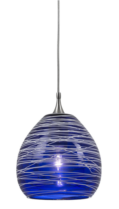 Cal Lighting UP-1065/6-BS One Light Pendant, Brushed Steel