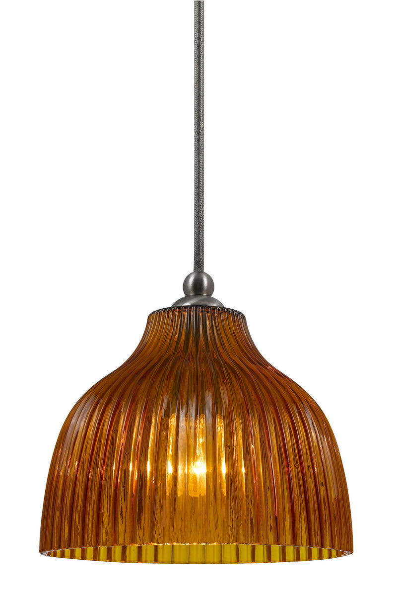 Cal Lighting UP-1070/6-BS One Light Pendant, Brushed Steel