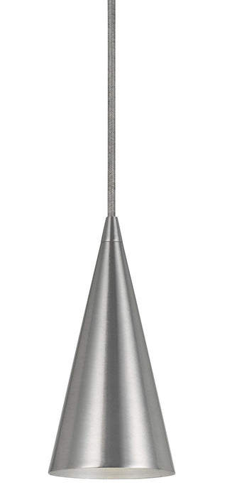 Cal Lighting UP-1105/6-BS One Light Pendant, Brushed Steel
