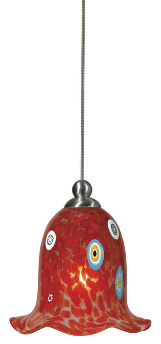 Cal Lighting UP-973/6-BS One Light Pendant, Brushed Steel