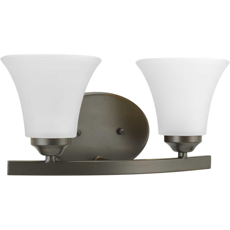 Progress Lighting P2009-20W Two Light Bath Bracket, Antique Bronze