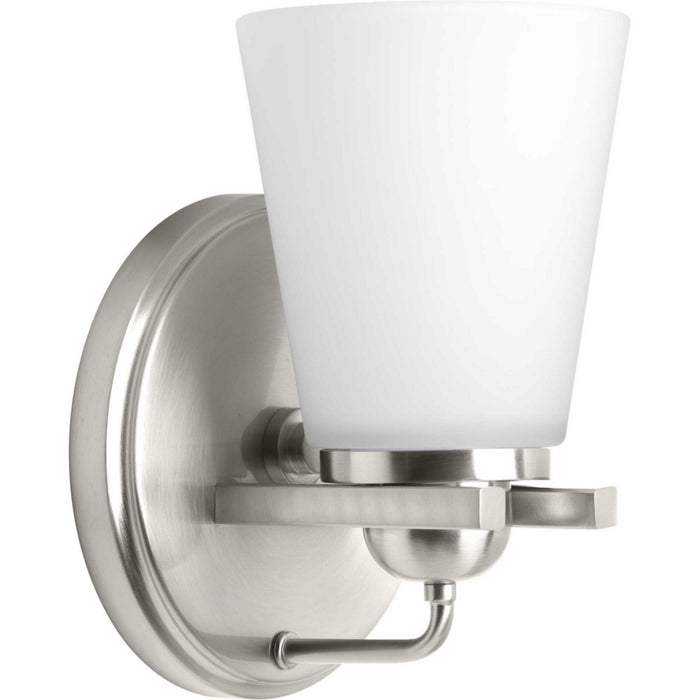 Progress Lighting P300000-009 One Light Bath, Brushed Nickel