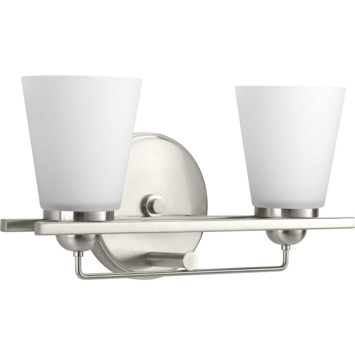 Progress Lighting P300001-009 Two Light Bath, Brushed Nickel