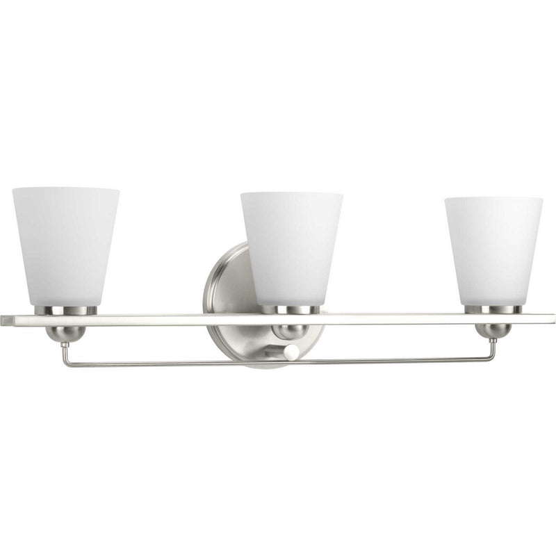 Progress Lighting P300002-009 Three Light Bath Bracket, Brushed Nickel
