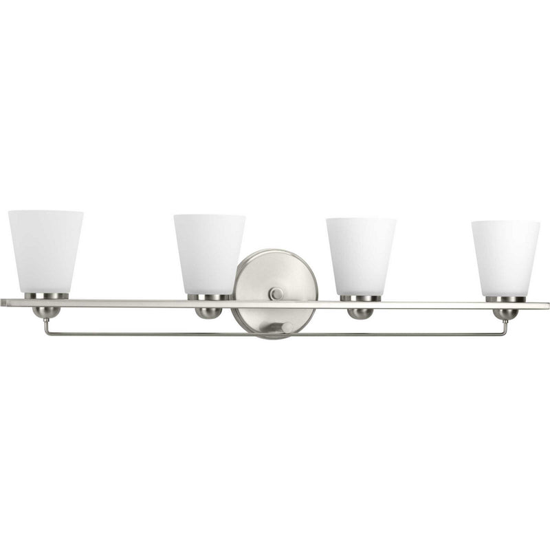 Progress Lighting P300003-009 Four Light Bath, Brushed Nickel