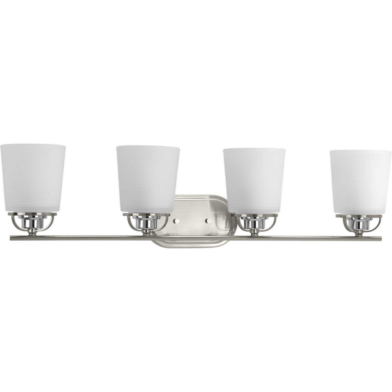 Progress Lighting P300007-009 Four Light Bath, Brushed Nickel