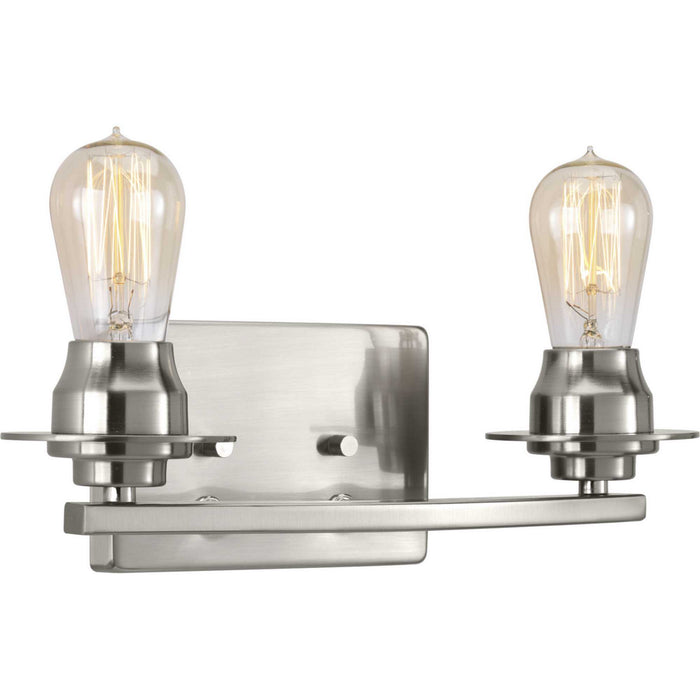 Progress Lighting P300009-009 Two Light Bath, Brushed Nickel