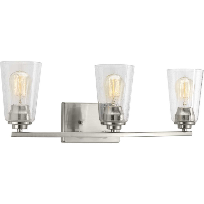 Progress Lighting P300010-009 Three Light Bath, Brushed Nickel
