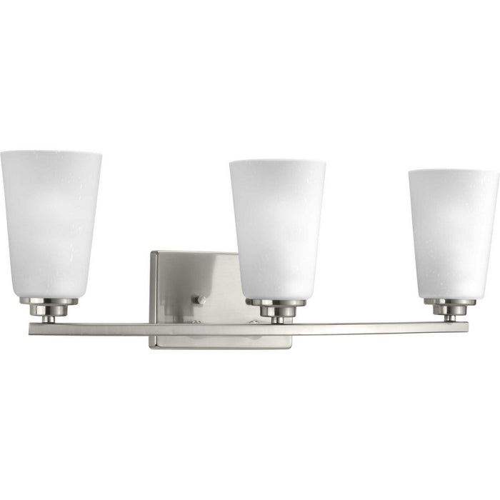 Progress Lighting P300010-009 Three Light Bath, Brushed Nickel