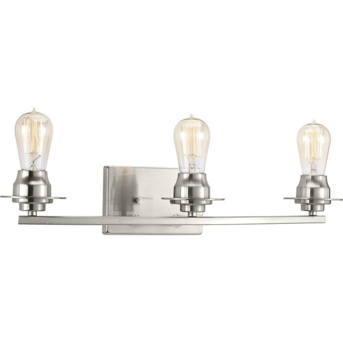 Progress Lighting P300010-009 Three Light Bath, Brushed Nickel