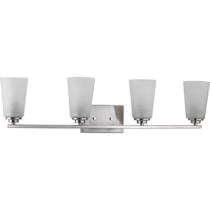 Progress Lighting P300011-009 Four Light Bath, Brushed Nickel
