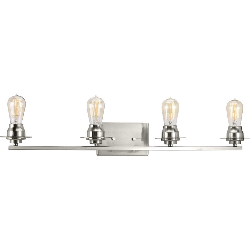 Progress Lighting P300011-009 Four Light Bath, Brushed Nickel