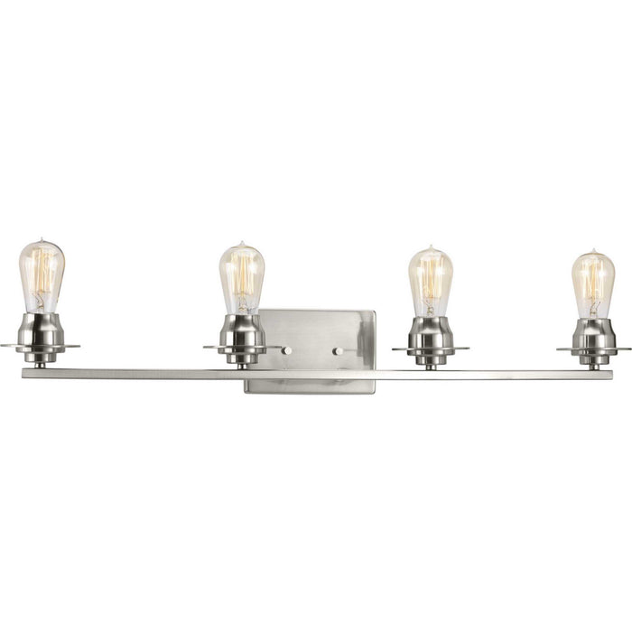 Progress Lighting P300011-009 Four Light Bath, Brushed Nickel