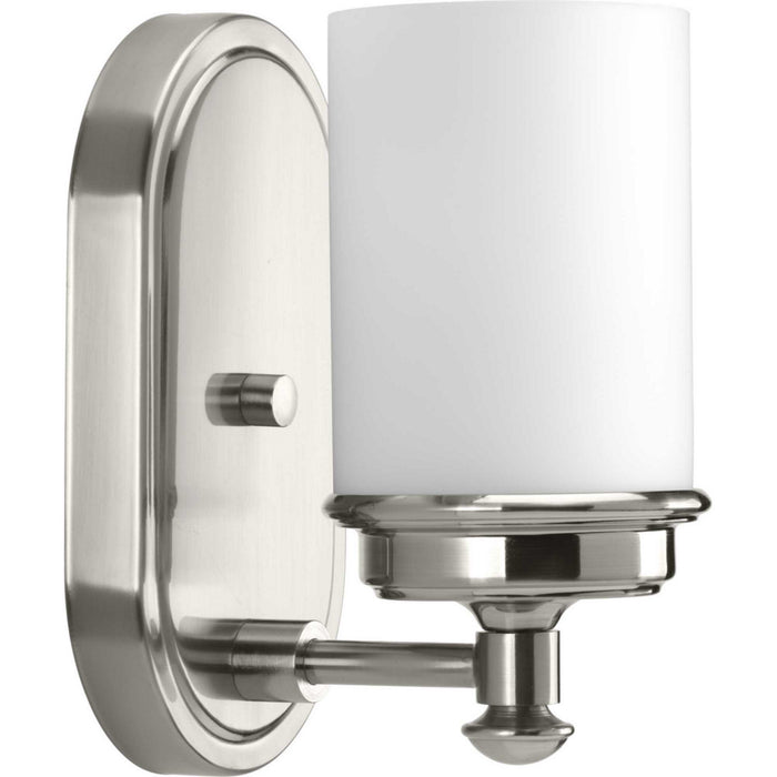 Progress Lighting P300012-009 One Light Bath, Brushed Nickel
