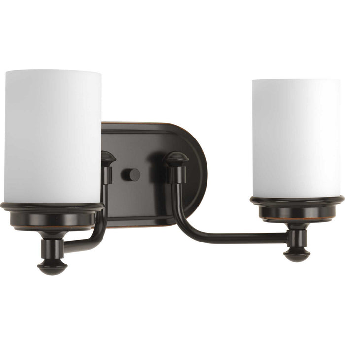 Progress Lighting P300013-139 Two Light Bath, Rubbed Bronze