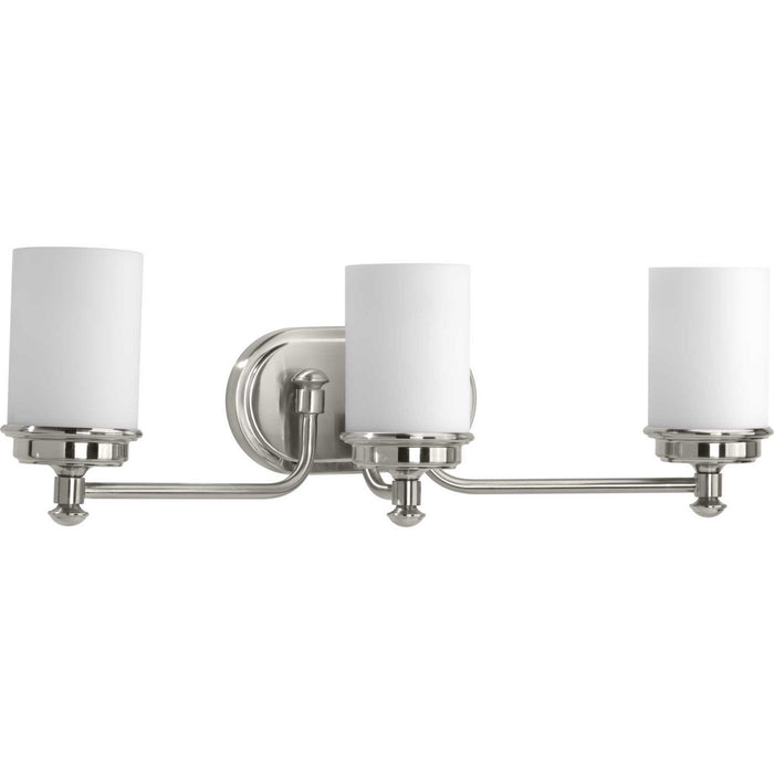 Progress Lighting P300014-009 Three Light Bath, Brushed Nickel