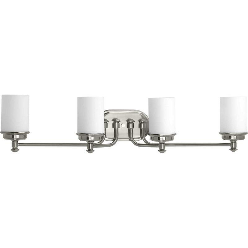 Progress Lighting P300015-009 Four Light Bath, Brushed Nickel