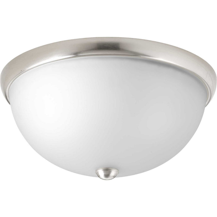 Progress Lighting P350044-009 Two Light Flush Mount, Brushed Nickel