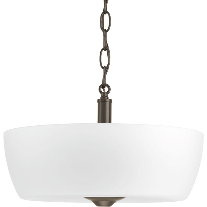 Progress Lighting P350060-020 Two Light Semi-Flush Mount, Antique Bronze