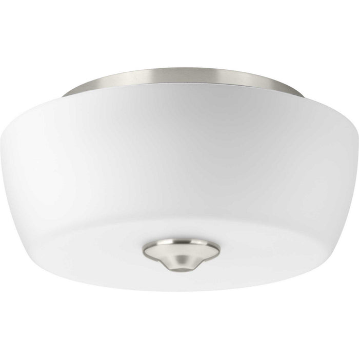 Progress Lighting P350061-009 Two Light Flush Mount, Brushed Nickel