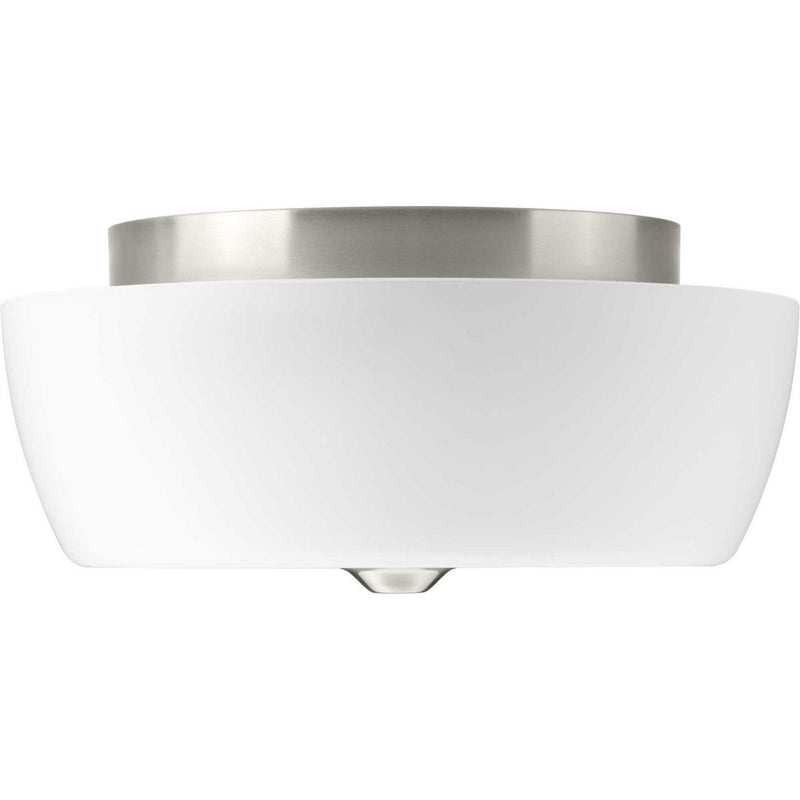 Progress Lighting P350061-009 Two Light Flush Mount, Brushed Nickel