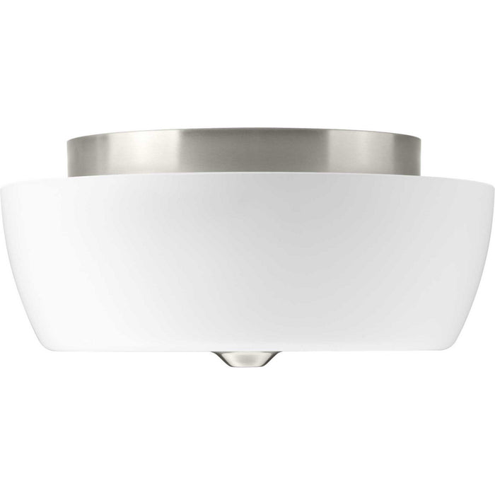 Progress Lighting P350061-009 Two Light Flush Mount, Brushed Nickel