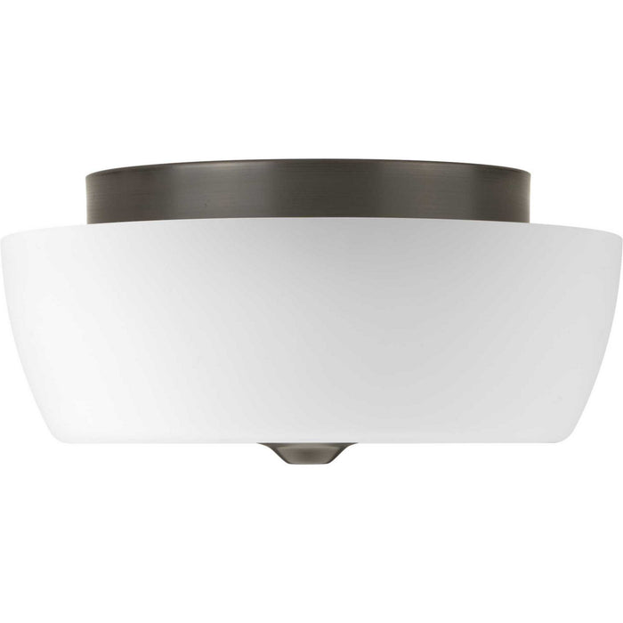Progress Lighting P350061-020 Two Light Flush Mount, Antique Bronze