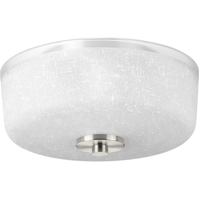 Progress Lighting P3620-09 Two Light Flush Mount, Brushed Nickel